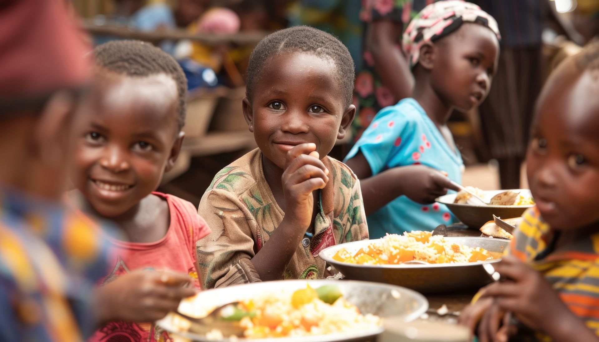 Repas enfants africain